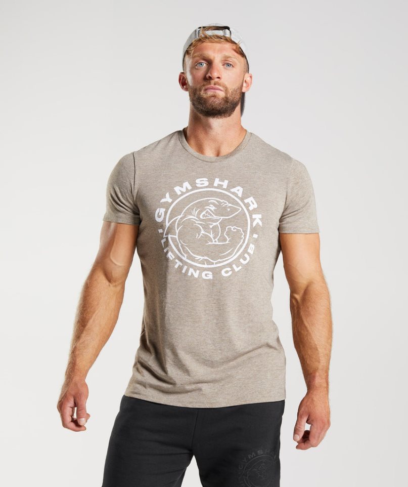 Men\'s Gymshark Legacy T-Shirts Grey | CA 6301N8